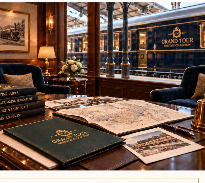 Salon de consultation, cartes et documents de travail ferroviaire